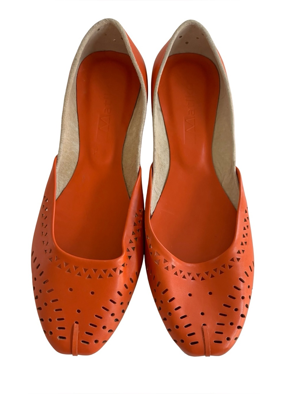 Matiko Women’s Orange Leather Flats 39.5